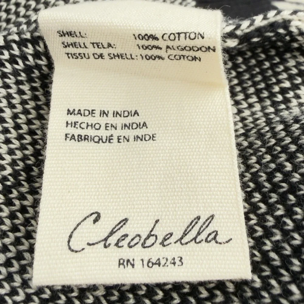 NEW Cleobella Payton Midi Dress Biarritz Black/Ivory Check Knit Sleeveless Small